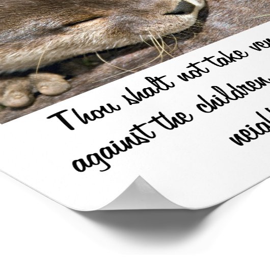 Liebe Zitat Poster - Otters White (Ecke)