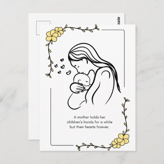 Liebe-Zitat-Postkarte der Mutter Postkarte (Vorne/Hinten)