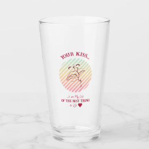 Liebe Zitat Romantischer Kiss Glas
