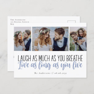 Liebe Zitat Skript-Fotos Hochzeit Vielen Dank Postkarte