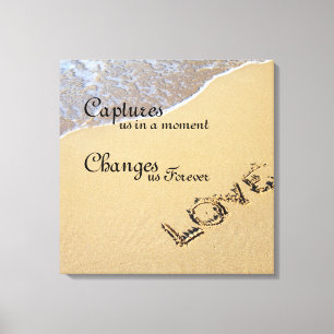 Liebe Zitat Stretched Canvas Print Leinwanddruck