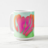 Liebe Zitat Valentinstag rosa Herztext Kaffeetasse (Vorderseite Links)