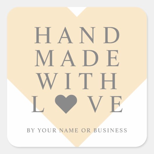 Liebe-Zitat von Hand zusammenstellen Quadratischer Aufkleber (Vorderseite)