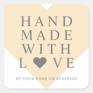 Liebe-Zitat von Hand zusammenstellen Quadratischer Aufkleber