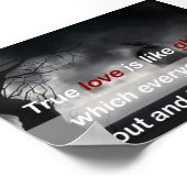 Liebe Zitat: Wahre Liebe ist wie Geister Poster (Ecke)
