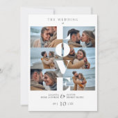 Liebe Zitat White Trendy Collage Hochzeit 6 Fotos (Vorderseite)