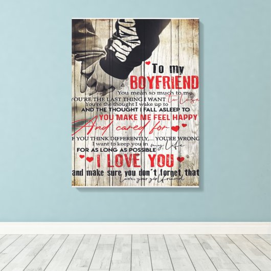 Liebe-Zitate für Husband | Mein Ehemann-Brief | Leinwanddruck (Insitu (Holzboden))