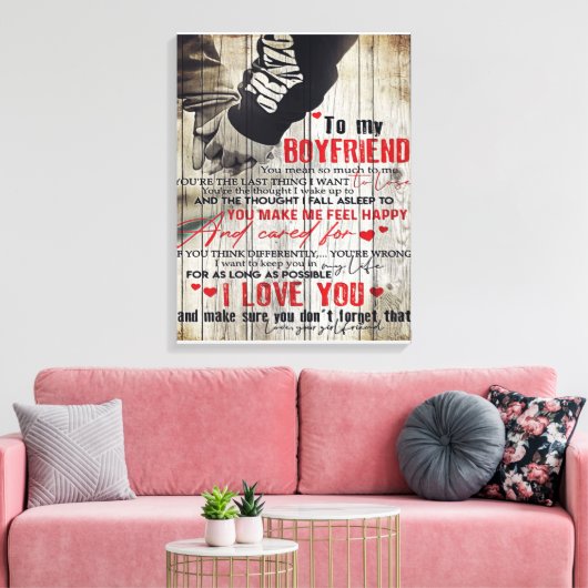 Liebe-Zitate für Husband | Mein Ehemann-Brief | Leinwanddruck (Insitu (Wohnzimmer))