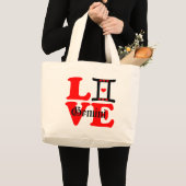 ♊ Liebe Zodiac Sign Chic Jumbo Tasche (Vorderseite (Produkt))