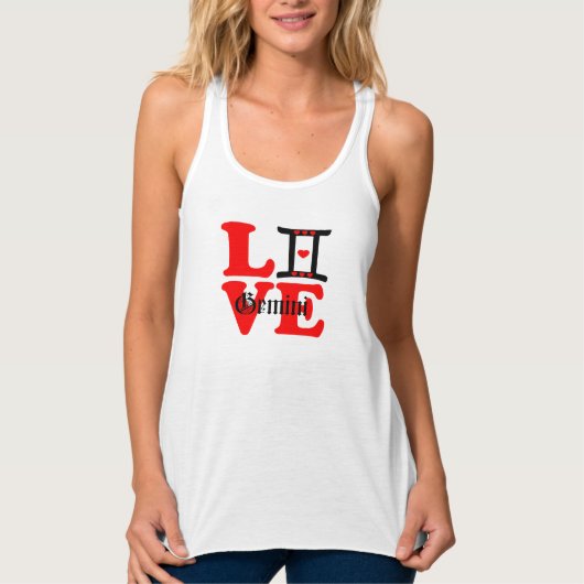 ♊ Liebe Zodiac-😍 Tank Top (Vorderseite)