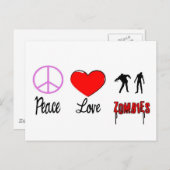 Liebe-Zombies Postkarte (Vorne/Hinten)