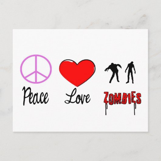 Liebe-Zombies Postkarte (Vorderseite)