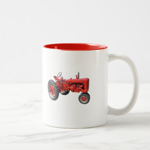 Liebe zu alten Traktoren Zweifarbige Tasse
