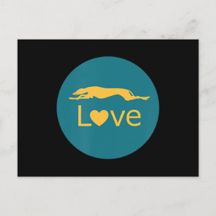 Liebe zu ausgedienten Windhunden Postkarte