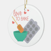 Liebe zu backen keramikornament (Links)