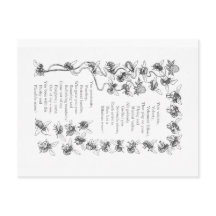 Liebe zu Bienen - Vintage-Bild und Gedicht