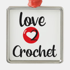 Liebe zu Crochet Ornament Aus Metall
