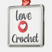 Liebe zu Crochet Ornament Aus Metall (Links)
