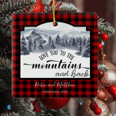 Liebe zu den Bergen und zurück, Buffalo Kariert Keramikornament