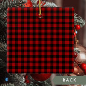 Liebe zu den Bergen und zurück, Buffalo Kariert Keramikornament