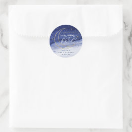 Liebe zu den Mond- und Rückaufklebern Runder Aufkleber