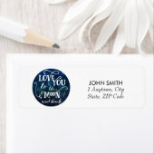 Liebe zu den Rücksendeadressen-Aufklebern der Mond (Insitu)