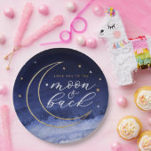 Liebe zu den Tellern des Mondes & Back Paper Pappteller (Party)