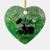 Liebe zu Larp Keramik Ornament (Vorne)