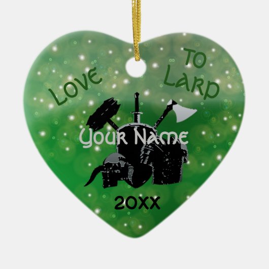 Liebe zu Larp Keramik Ornament (Vorne)