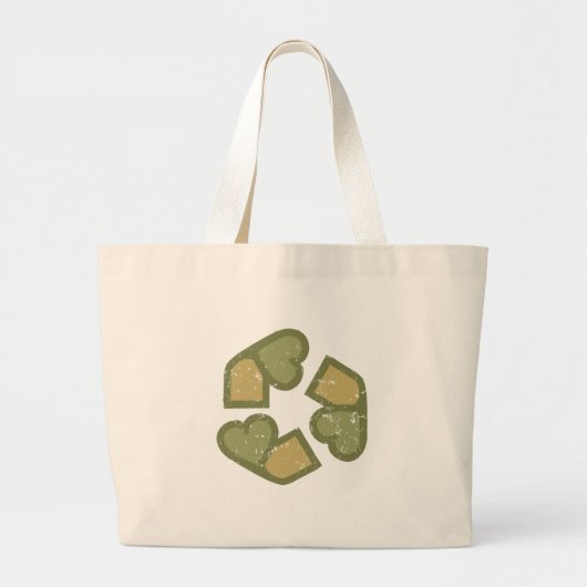 Liebe zu recyceln jumbo stoffbeutel (Vorne)