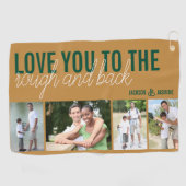 Liebe zu Rough and Back 4 Foto Green Gold Golfhandtuch (Horizontal)