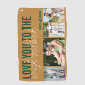 Liebe zu Rough and Back 4 Foto Green Gold Golfhandtuch (Vorderseite)