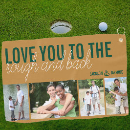 Liebe zu Rough and Back 4 Foto Green Gold Golfhandtuch