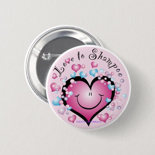 Liebe zu Shampoo-Knopf ©StyleStickers™ Button (Vorne & Hinten)