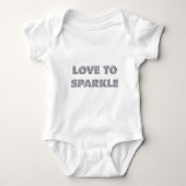 Liebe zu sparkle baby strampler (Vorderseite)