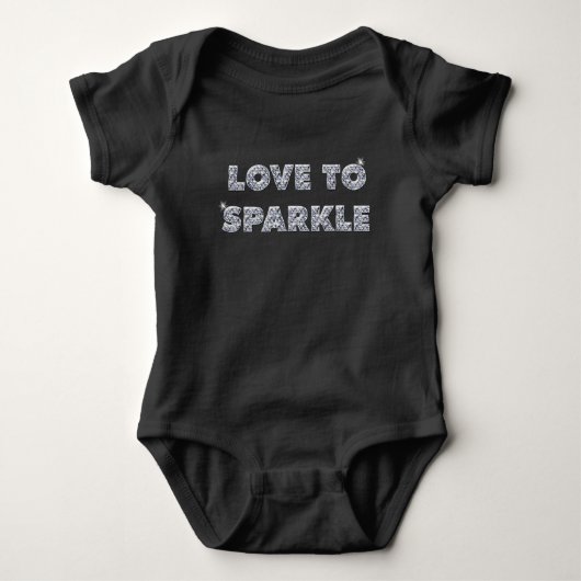 Liebe zu sparkle baby strampler (Vorderseite)