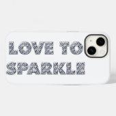 Liebe zu sparkle Case-Mate iPhone hülle (Rückseite (Horizontal))