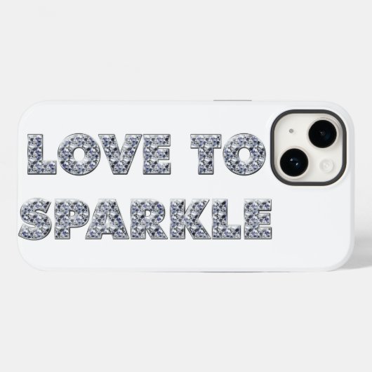 Liebe zu sparkle Case-Mate iPhone hülle (Rückseite (Horizontal))