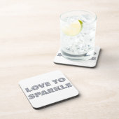 Liebe zu sparkle getränkeuntersetzer (Rechte Seite)