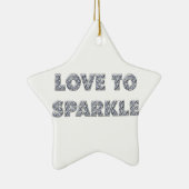 Liebe zu sparkle keramik ornament (Rechts)