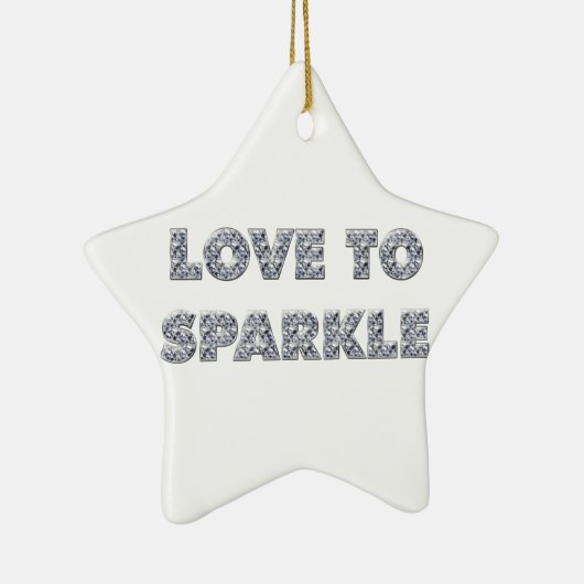 Liebe zu sparkle keramik ornament (Rechts)