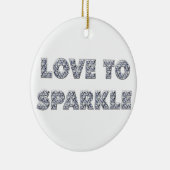 Liebe zu sparkle keramikornament (Rechts)