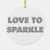 Liebe zu sparkle keramikornament (Vorne)