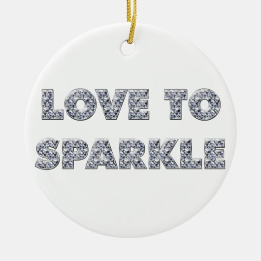 Liebe zu sparkle keramikornament (Vorne)