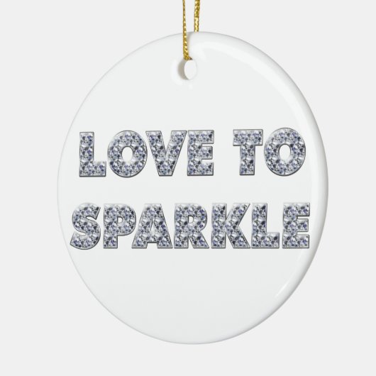 Liebe zu sparkle keramikornament (Links)