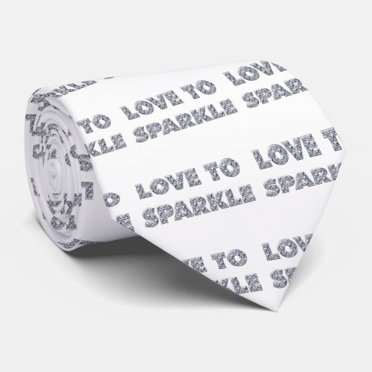 Liebe zu sparkle krawatte (Gerollt)