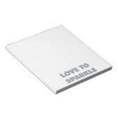 Liebe zu sparkle notizblock (angewinkelt)