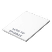 Liebe zu sparkle notizblock (Rotiert)
