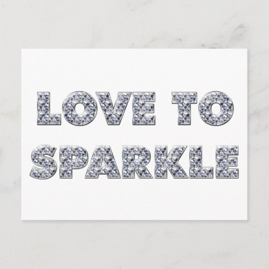 Liebe zu sparkle postkarte (Vorderseite)