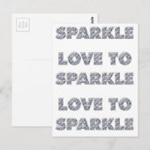 Liebe zu sparkle postkarte (Vorne/Hinten)